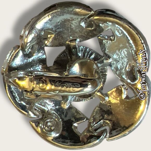 Vintage Coro Clip-On Earrings - Silver Tone Metal - Picture 6 of 7